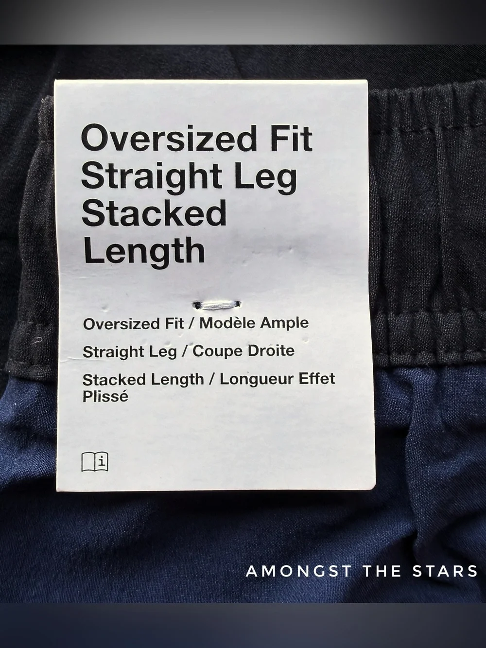 Nike Tech Dri-FIT Woven Black & Obsidian Blue Color Block Oversized Pants